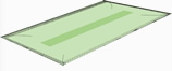 Copertura invernale piscina con fascia drenante per scarico acqua piovana